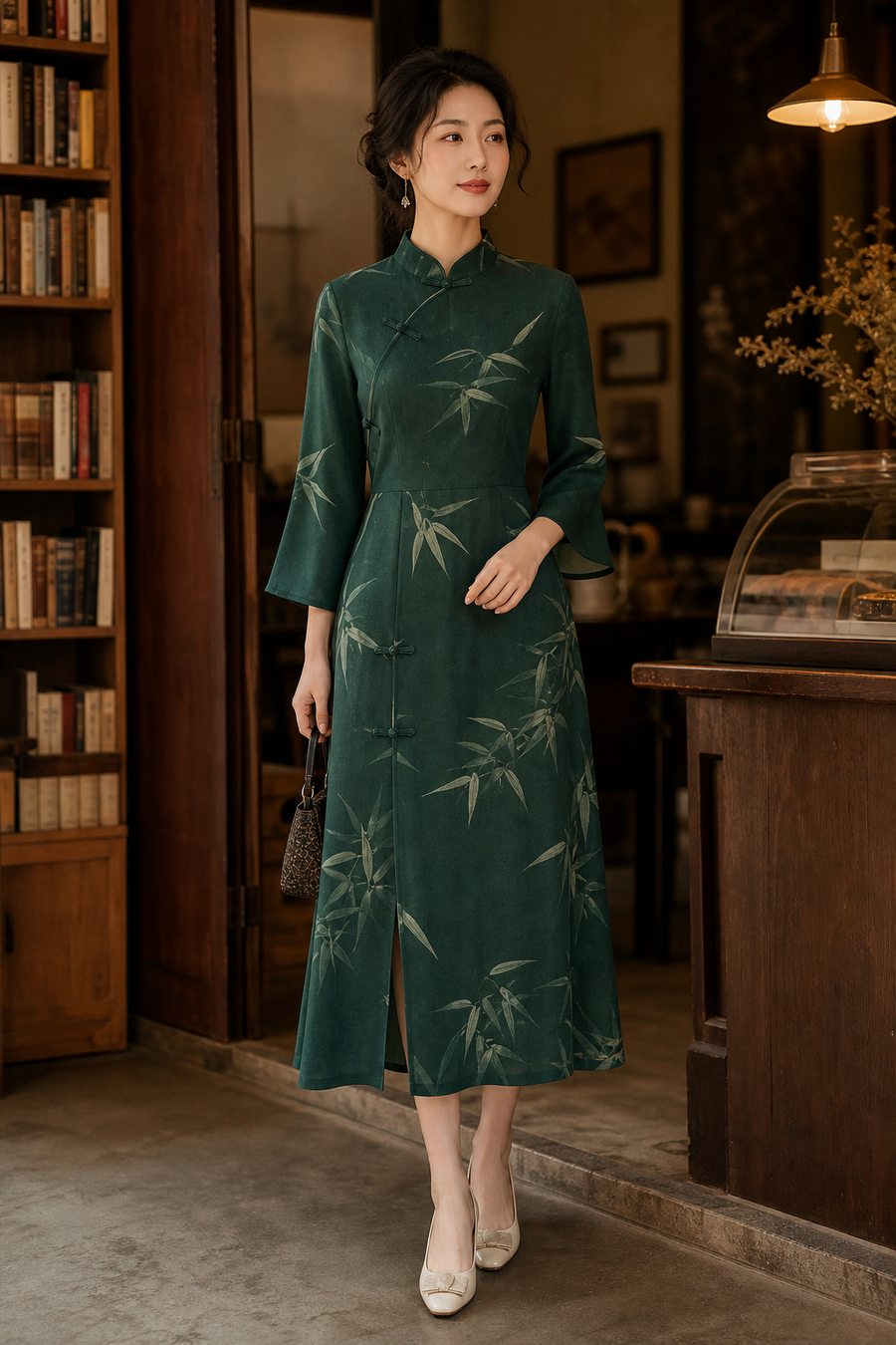 墨绿·水墨竹叶姊妹款